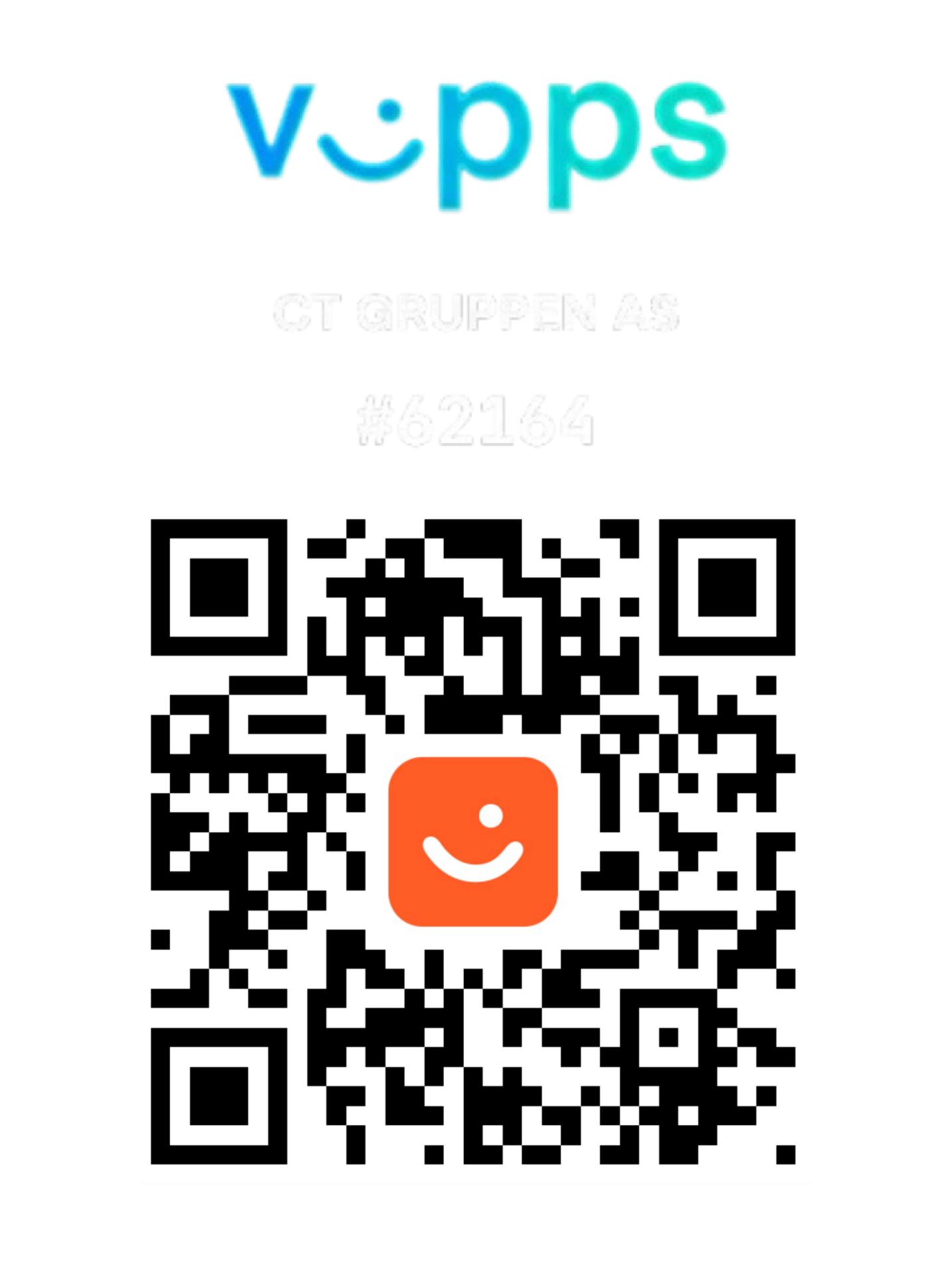 Vipps QR-kode for betaling til CT Gruppen AS